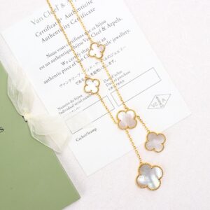 高仿首飾VanCleef&Arpels*RD79200四葉草6花頸鏈黃金款