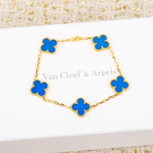 高仿首飾VanCleef&Arpels*RP34900五花四葉草藍金手鏈