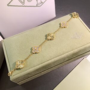高仿首飾VanCleef&Arpels*RP4KN00五花四葉草金色手鏈