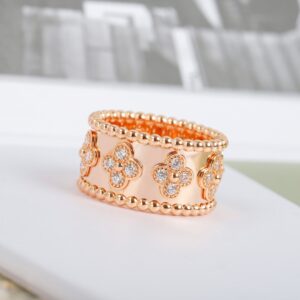 高仿首飾VanCleef&Arpels*RO9LN00鑲鑽萬花筒戒指玫瑰金中號