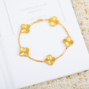 高仿首飾VanCleef&Arpels*RP3JK00金鐳射五花手鏈
