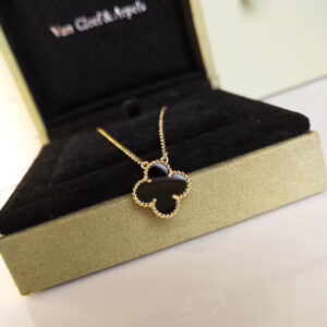高仿首飾VanCleef&Arpels*RA45800四葉草黑瑪瑙頸鏈中號