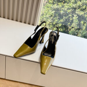 高仿YSL/聖羅蘭Rose系列786756B酒杯踭單鞋漆皮金色免檢版