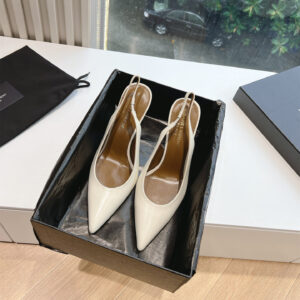 高仿YSL/聖羅蘭*Opyum系列762942O異性跟高踭涼鞋米色免檢版