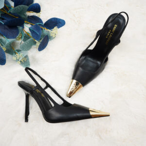 高仿YSL/聖羅蘭*Jeanne系列8001671尖頭露跟高踭鞋小牛皮免檢版