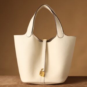 高仿Hermes*PicotinLock22奶昔白金扣免檢版