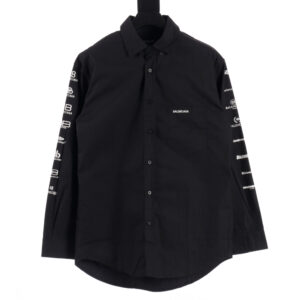 高仿Balenciaga*SS24系列725377歷代LOGO襯衫黑色