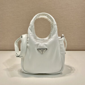高仿Prada單肩手提袋1BA359霧藍色免檢版