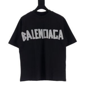 高仿Balenciaga*SS24系列739784灰膠字母T恤黑色