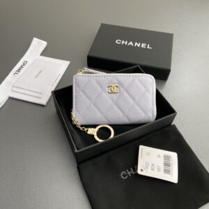 高仿Chanel*AP0223零錢包紫色魚子醬金扣免檢版