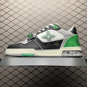 高仿LV*Trainer系列1AC50F休閒鞋黑綠拼色純原版本