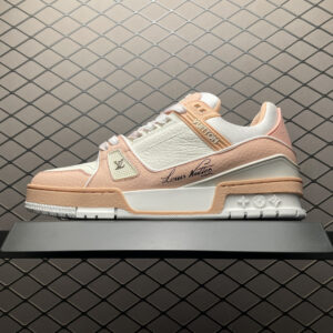 高仿LV*Trainer系列61PJLN38休閒鞋玫粉色純原版本