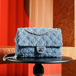 高仿Chanel*24S系列AS1560水洗丹寧單肩包中號免檢版