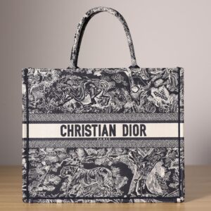 高仿Dior*BookTote系列藍色茹伊手袋L