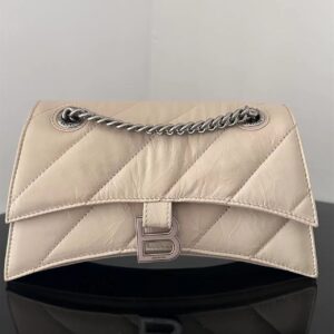 高仿Balenciaga*Crush系列衍縫線小牛皮膚色S