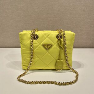 高仿Prada*ReEdition系列中古袋1BG468黃色免檢版
