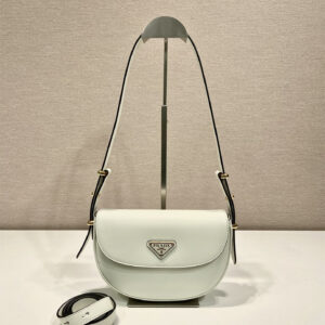 高仿Prada單價包小牛皮1BD365霧藍免檢版