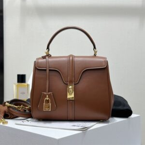 高仿Celine*Cles16系列手袋188003棕色免檢版