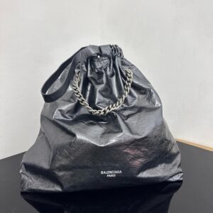 高仿Balenciaga2023Crushtote褶皺牛皮購物袋大號