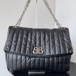 高仿Balenciaga*Monaco系列衍縫線牛皮單肩包m