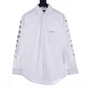 高仿Balenciaga*SS24系列725377歷代LOGO襯衫白色