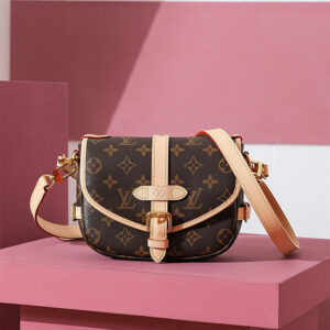 香港原單LV女款包包SaumurBB系列老花免檢版