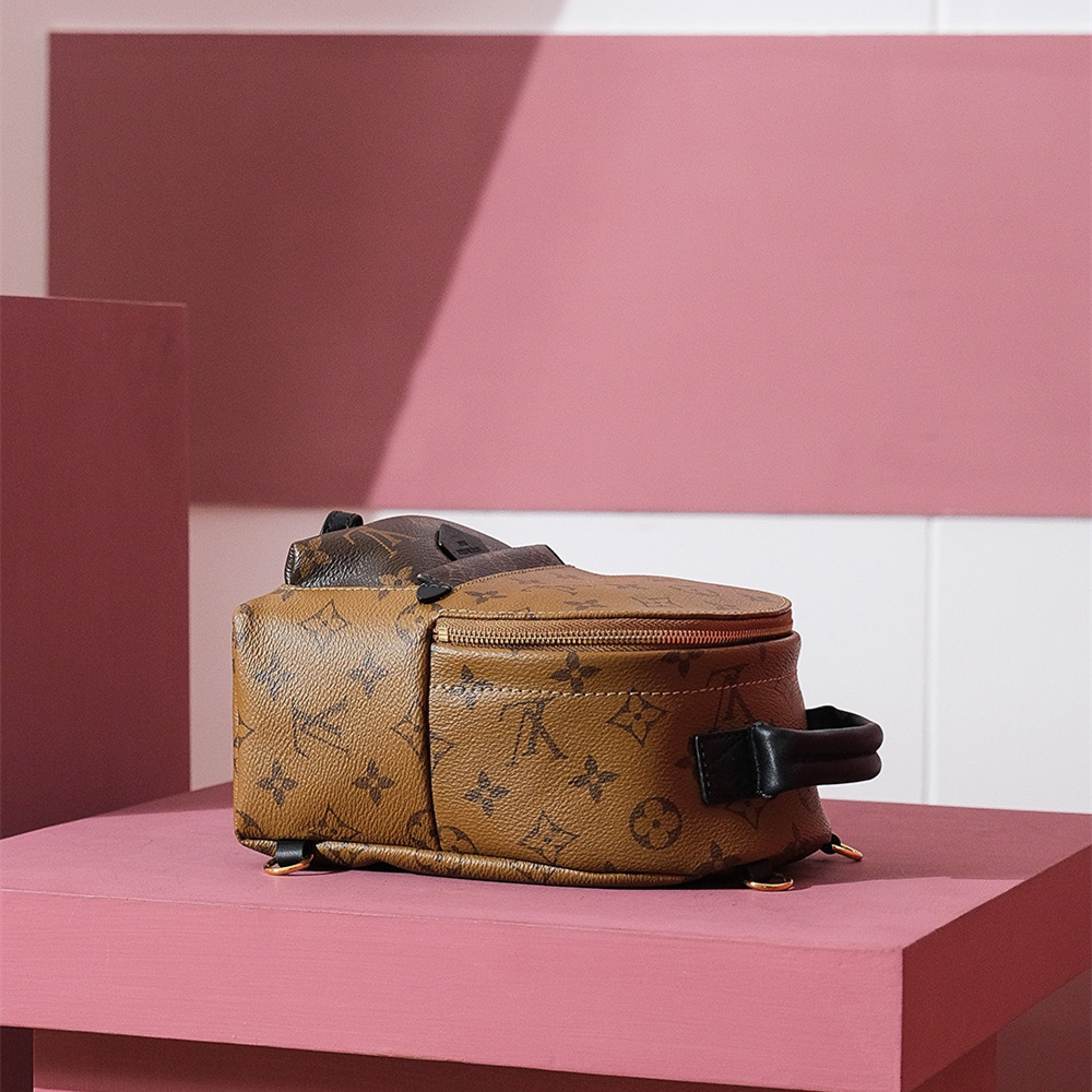 原單LV迷你雙肩包雙拼老花帆布免檢版 - Image 4