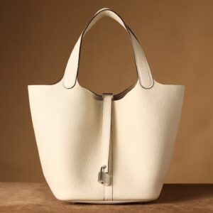 高仿Hermes*PicotinLock22奶昔白銀扣免檢版