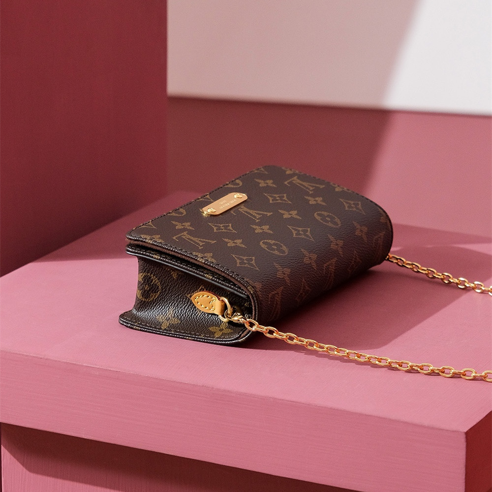 原單高仿LV鏈條手拿包經典老花系列免檢版 - Image 8