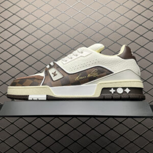 高仿LV*Trainer系列1ACV5N休閒鞋白棕拼色純原版本