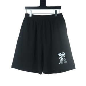 高仿LV*TulerSS24系列1AFIDI花卉刺繡短褲