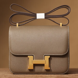 頂級高仿包包HermesConstance系列原單大象灰金扣