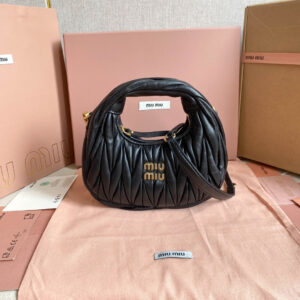 高仿miumiu繆繆*5BP078Mini單肩包黑色免檢版