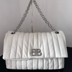 高仿Balenciaga*Monaco系列衍縫線牛皮單肩包m