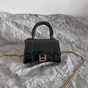 高仿Balenciaga*Nano系列迷你沙漏包黑色