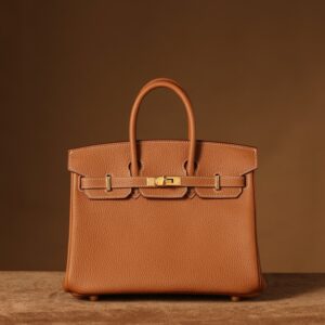 高仿Hermes*Birkin25金棕色金扣免檢版